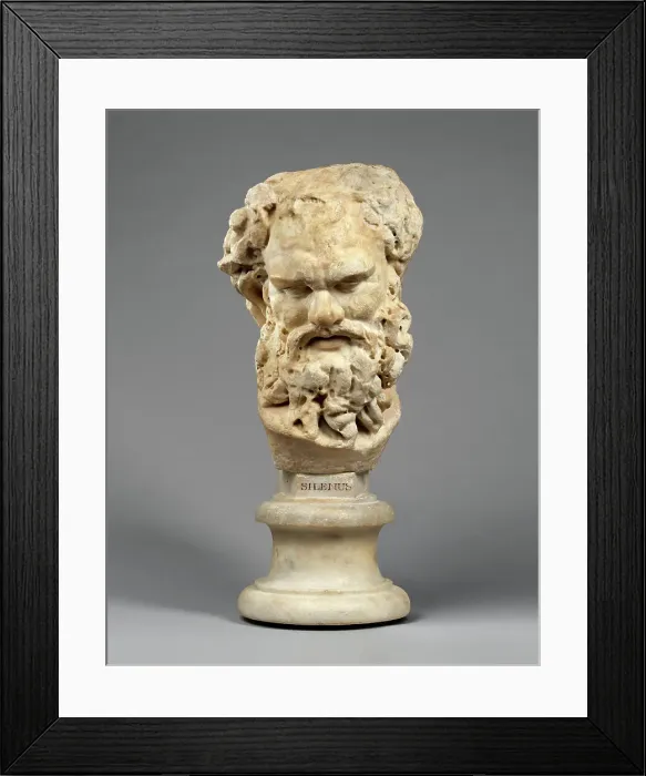 Framed Print : Head of Silenus, 1st-2nd century A.D. Creator: Unknown Framed Print : Head of Silenus, 1st-2nd century A.D. Creator: Unknown