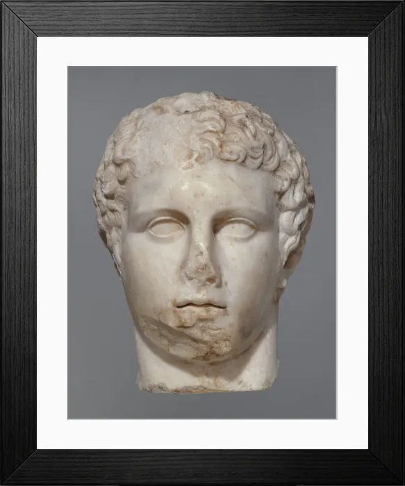 Framed Print : Head of a Man (Ares Ludovisi type), 1st-2nd century A.D. Creator: Unknown Framed Print : Head of a Man (Ares Ludovisi type), 1st-2nd century A.D. Creator: Unknown