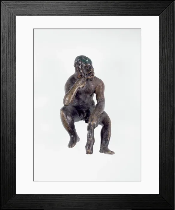 Framed Print : Statuette of Seated Hercules, 2nd century A.D. Creator: Unknown Framed Print : Statuette of Seated Hercules, 2nd century A.D. Creator: Unknown