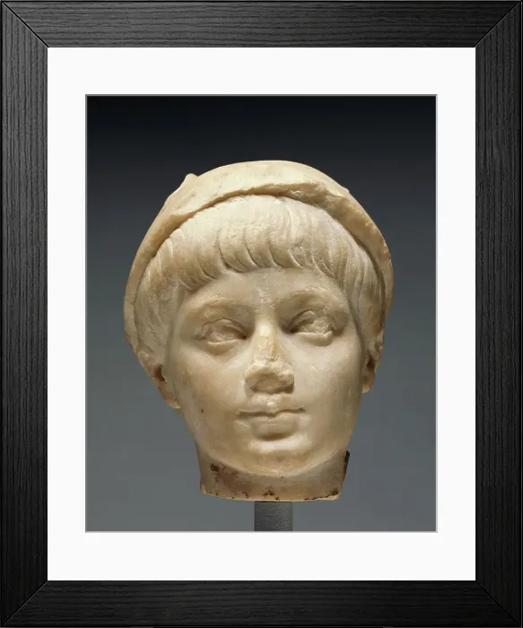 Framed Print : Portrait Head of a Boy as Mercury, second half of 2nd century A.D. Creator: Unknown Framed Print : Portrait Head of a Boy as Mercury, second half of 2nd century A.D. Creator: Unknown