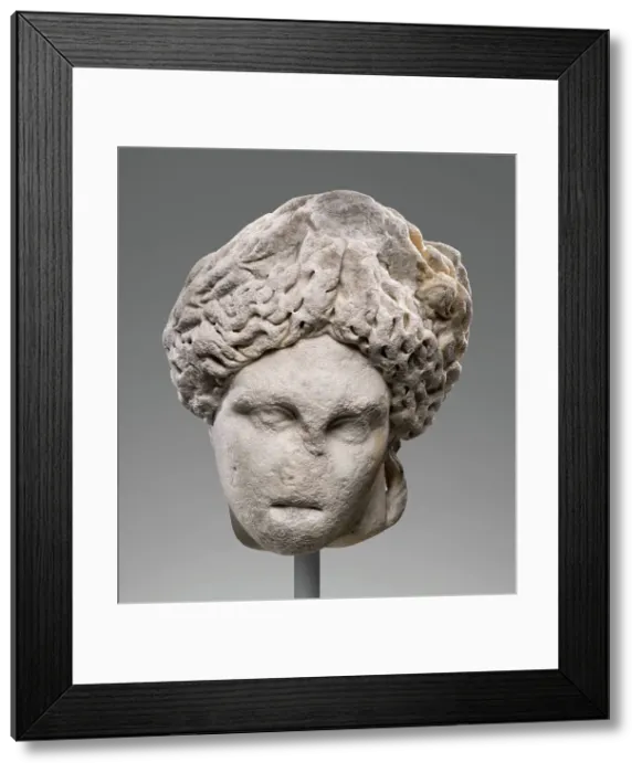 Framed Print : Head of Apollo (Lykeios-Cyrene type), 2nd century A.D. Creator: Unknown