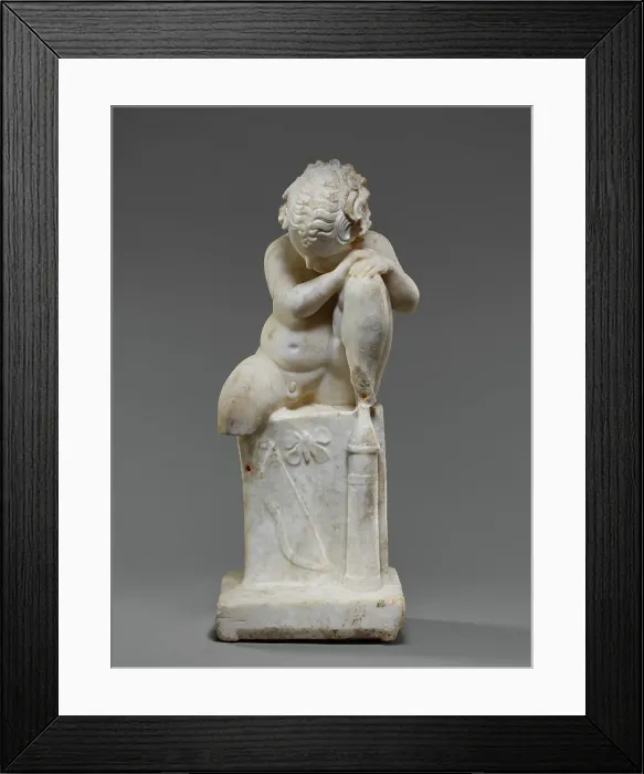 Framed Print : Statue of a Seated Cupid, first half of 2nd century A.D. Creator: Unknown Framed Print : Statue of a Seated Cupid, first half of 2nd century A.D. Creator: Unknown
