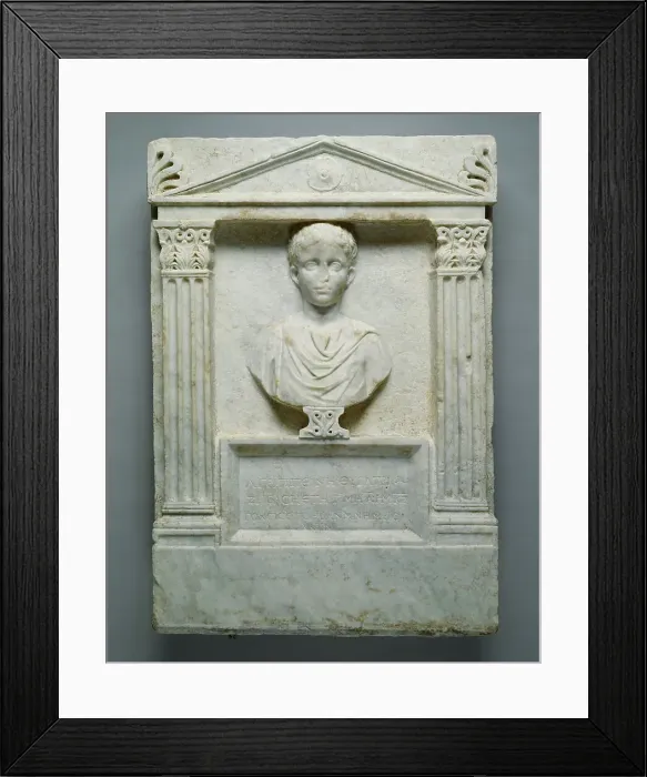 Framed Print : Grave Relief of Agrippina, about A.D. 150. Creator: Unknown Framed Print : Grave Relief of Agrippina, about A.D. 150. Creator: Unknown