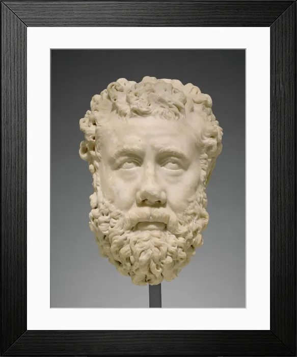 Framed Print : Portrait of a Bearded Man, A.D. 200-225. Creator: Unknown Framed Print : Portrait of a Bearded Man, A.D. 200-225. Creator: Unknown
