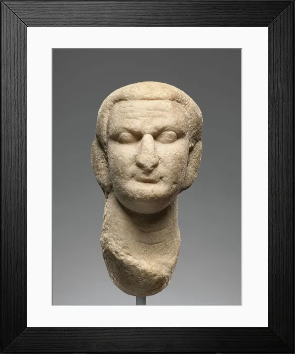 Framed Print : Unfinished Portrait Head of Domitian, late 1st century A.D. Creator: Unknown Framed Print : Unfinished Portrait Head of Domitian, late 1st century A.D. Creator: Unknown