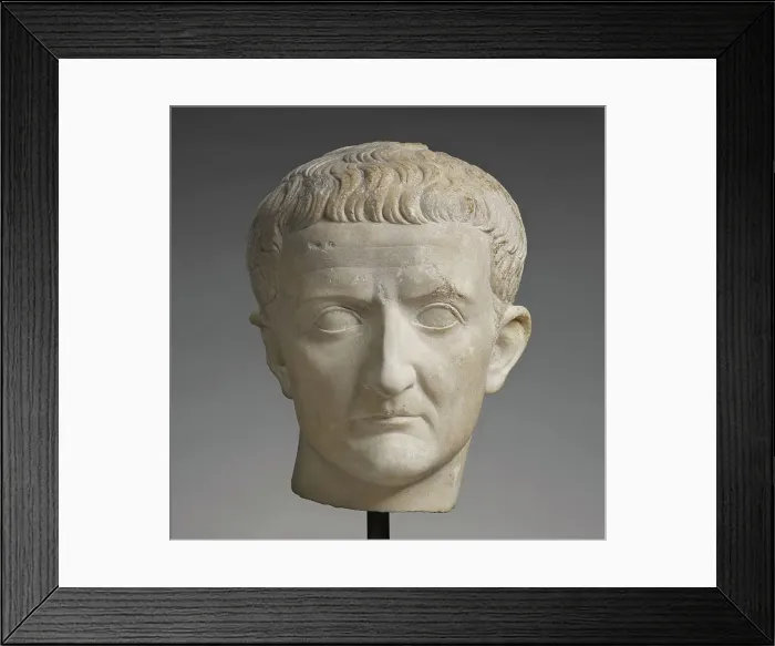 Framed Print : Portrait Head of Tiberius (The Lansdowne Tiberius), A.D. 14-37. Creator: Unknown Framed Print : Portrait Head of Tiberius (The Lansdowne Tiberius), A.D. 14-37. Creator: Unknown