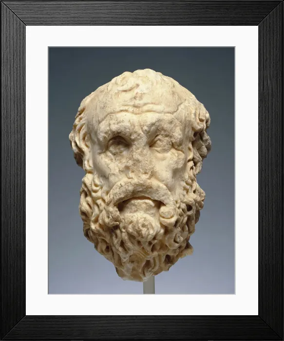 Framed Print : Portrait Head of Diogenes, late 2nd century A.D. Creator: Unknown Framed Print : Portrait Head of Diogenes, late 2nd century A.D. Creator: Unknown