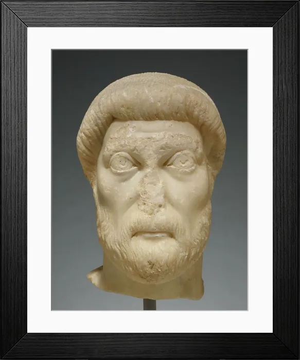 Framed Print : Portrait Head of a Man, mid-5th century A.D. Creator: Unknown Framed Print : Portrait Head of a Man, mid-5th century A.D. Creator: Unknown