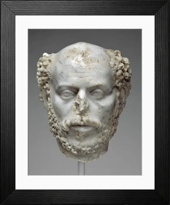 Framed Print : Portrait Head of a Balding Man, about A.D. 240. Creator: Unknown Framed Print : Portrait Head of a Balding Man, about A.D. 240. Creator: Unknown
