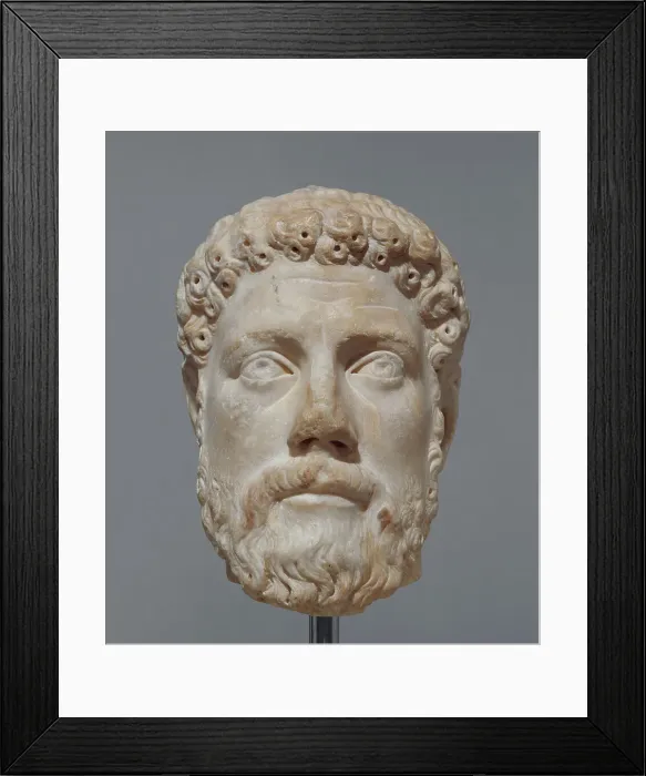 Framed Print : Portrait of a Man, perhaps Periander, 1st-2nd century A.D. Creator: Unknown Framed Print : Portrait of a Man, perhaps Periander, 1st-2nd century A.D. Creator: Unknown