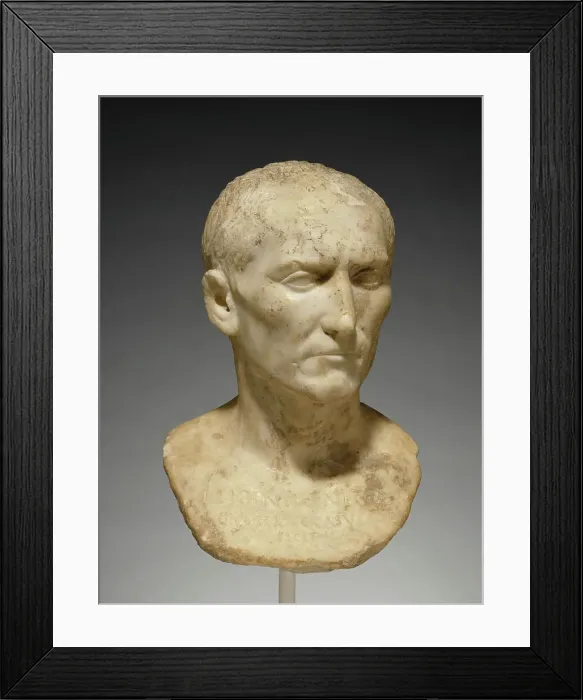 Framed Print : Bust of L. Licinius Nepos, A.D. 1-25. Creator: Unknown Framed Print : Bust of L. Licinius Nepos, A.D. 1-25. Creator: Unknown