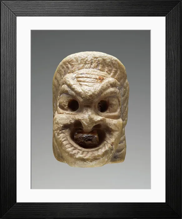 Framed Print : Miniature Theatrical Mask, 2nd century A.D. Creator: Unknown Framed Print : Miniature Theatrical Mask, 2nd century A.D. Creator: Unknown