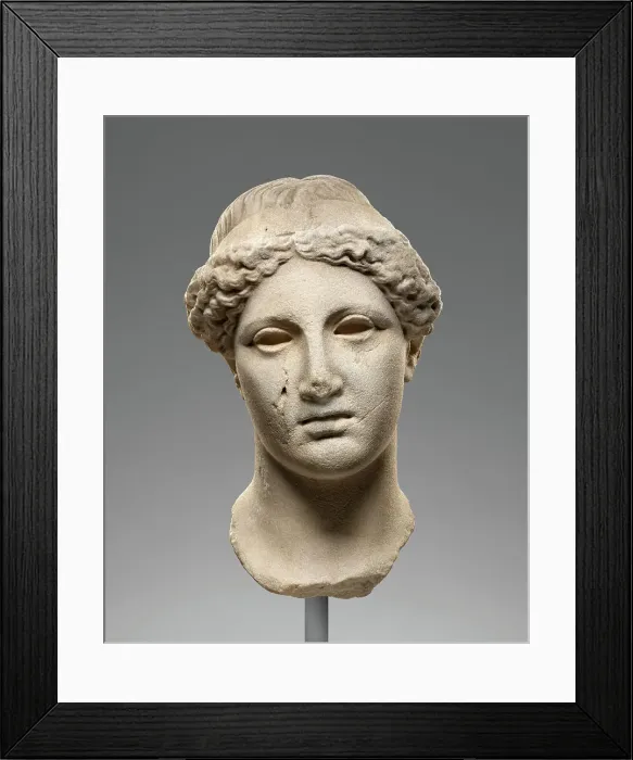 Framed Print : Head of a Goddess, mid-2nd century A.D. Creator: Unknown Framed Print : Head of a Goddess, mid-2nd century A.D. Creator: Unknown