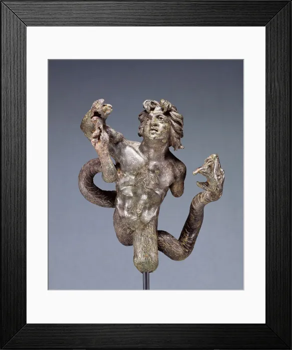 Framed Print : Statuette of a Snake-legged Giant, A.D. 180-220. Creator: Unknown Framed Print : Statuette of a Snake-legged Giant, A.D. 180-220. Creator: Unknown