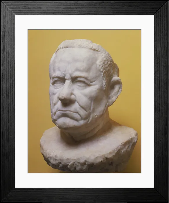 Framed Print : Portrait Head of Man, late 1st century B.C. Creator: Unknown Framed Print : Portrait Head of Man, late 1st century B.C. Creator: Unknown