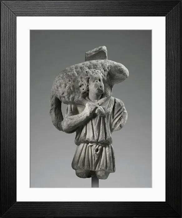 Framed Print : Furniture Support Shaped as a Good Shepherd, about A.D. 300. Creator: Unknown Framed Print : Furniture Support Shaped as a Good Shepherd, about A.D. 300. Creator: Unknown