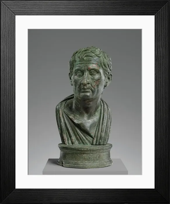 Framed Print : Portrait Bust of Menander, 25 B.C.-A.D. 50. Creator: Unknown Framed Print : Portrait Bust of Menander, 25 B.C.-A.D. 50. Creator: Unknown