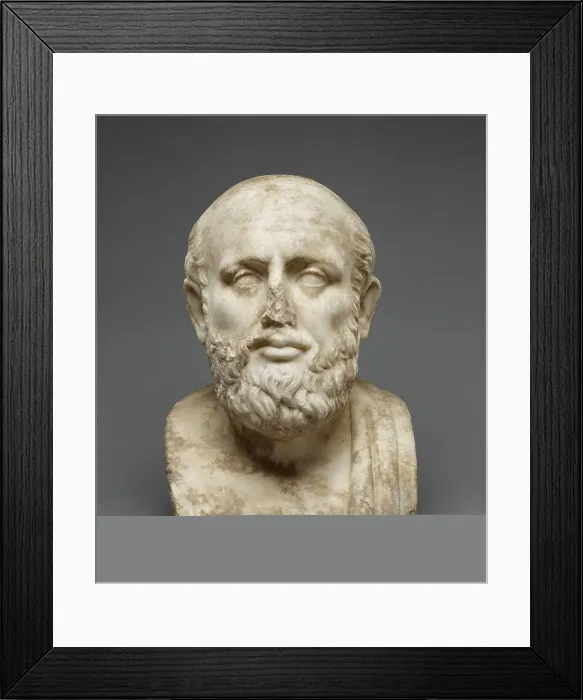 Framed Print : Herm Bust of a Greek Philosopher, second half of 1st century A.D. Creator: Unknown Framed Print : Herm Bust of a Greek Philosopher, second half of 1st century A.D. Creator: Unknown