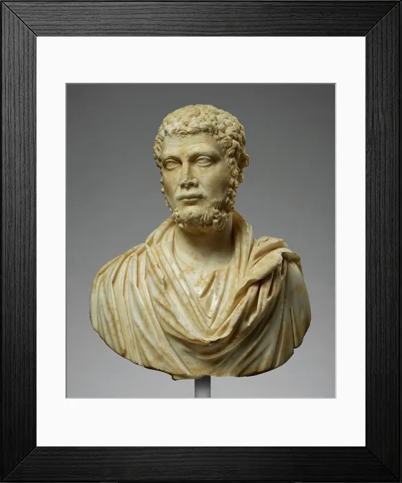 Framed Print : Portrait Bust of a Bearded Man, about A.D. 215. Creator: Unknown Framed Print : Portrait Bust of a Bearded Man, about A.D. 215. Creator: Unknown