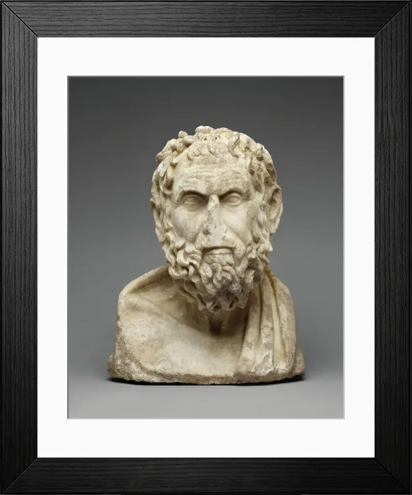 Framed Print : Herm Bust of a Greek Philosopher, late 1st century A.D. Creator: Unknown Framed Print : Herm Bust of a Greek Philosopher, late 1st century A.D. Creator: Unknown