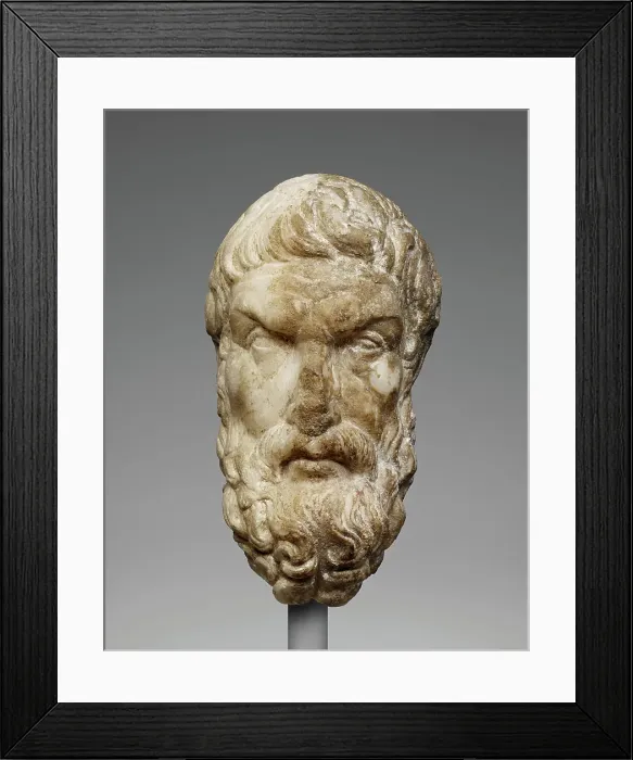 Framed Print : Portrait of Epikouros, about A.D. 100. Creator: Unknown Framed Print : Portrait of Epikouros, about A.D. 100. Creator: Unknown