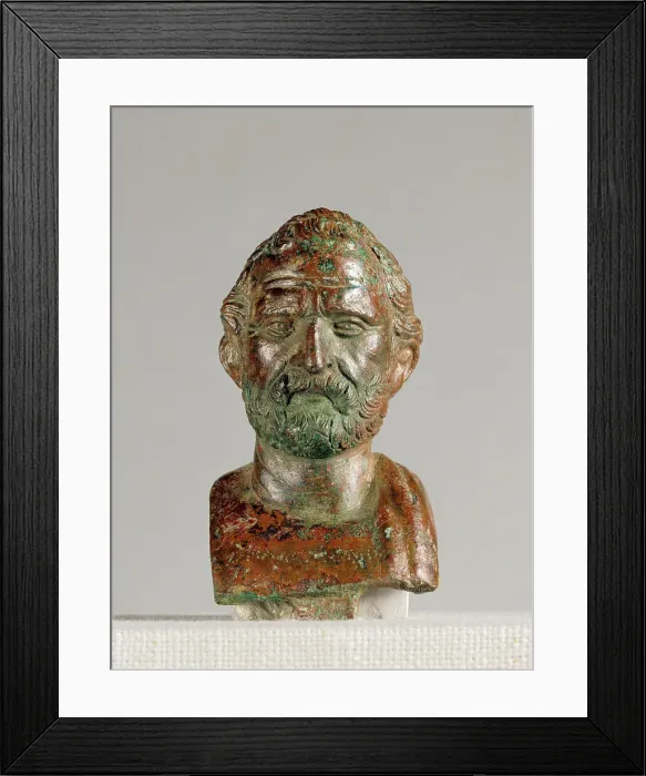 Framed Print : Portrait Bust of Demosthenes, 50 B.C.-A.D. 100. Creator: Unknown Framed Print : Portrait Bust of Demosthenes, 50 B.C.-A.D. 100. Creator: Unknown