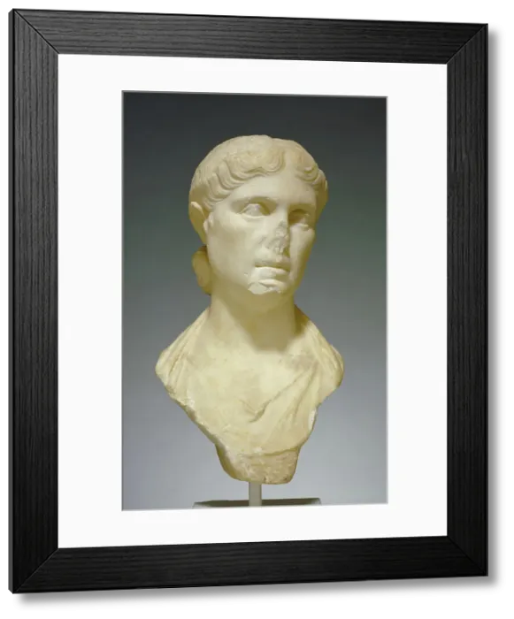 Framed Print : Portrait Bust of a Woman, possibly Octavia Minor, 20-10 B.C. Creator: Unknown Framed Print : Portrait Bust of a Woman, possibly Octavia Minor, 20-10 B.C. Creator: Unknown