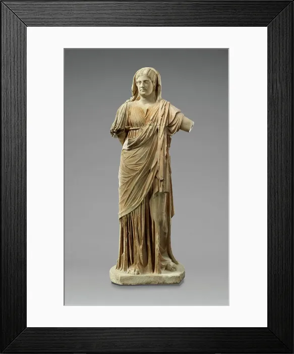 Framed Print : Statue of a Draped Woman, A.D. 160-190. Creator: Unknown Framed Print : Statue of a Draped Woman, A.D. 160-190. Creator: Unknown