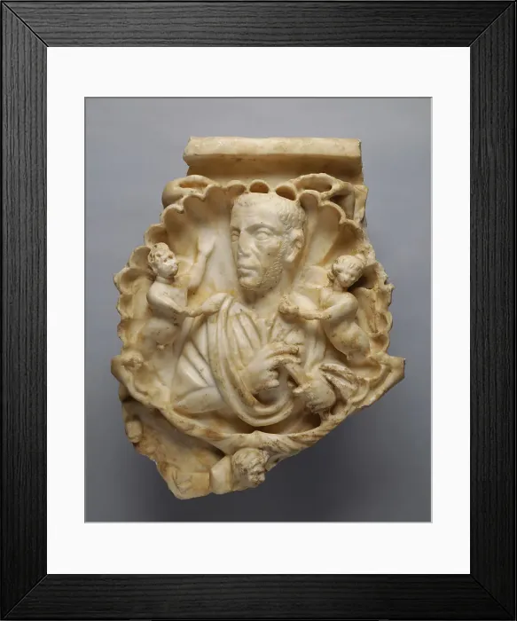 Framed Print : Roman Sarcophagus Fragment, about A.D. 250-275. Creator: Unknown Framed Print : Roman Sarcophagus Fragment, about A.D. 250-275. Creator: Unknown