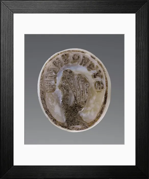 Framed Print : Cameo Gem with a Hand pinching an Ear, first half of 3rd century A.D. Creator: Unknown Framed Print : Cameo Gem with a Hand pinching an Ear, first half of 3rd century A.D. Creator: Unknown