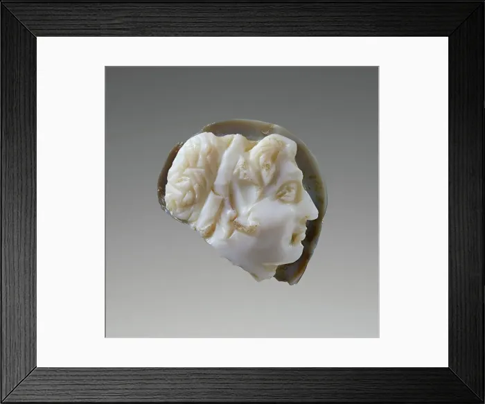 Framed Print : Cameo Gem with Head of Alexander the Great, 50 B.C.-A.D. 50. Creator: Unknown Framed Print : Cameo Gem with Head of Alexander the Great, 50 B.C.-A.D. 50. Creator: Unknown