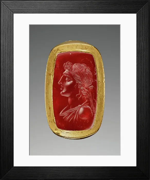 Framed Print : Engraved Gem with Alexander the Great inset Into a Hollow Ring, 1st century B.C. Creator: Unknown Framed Print : Engraved Gem with Alexander the Great inset Into a Hollow Ring, 1st century B.C. Creator: Unknown