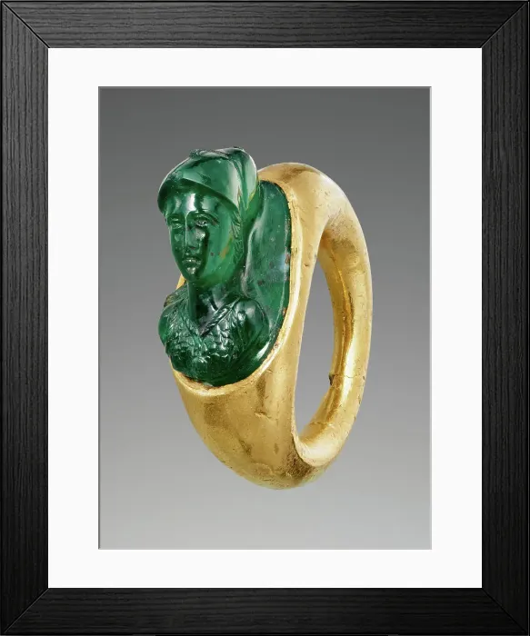 Framed Print : Cameo Gem with Minerva set into a Hollow Ring, 1st century A.D. Creator: Unknown Framed Print : Cameo Gem with Minerva set into a Hollow Ring, 1st century A.D. Creator: Unknown