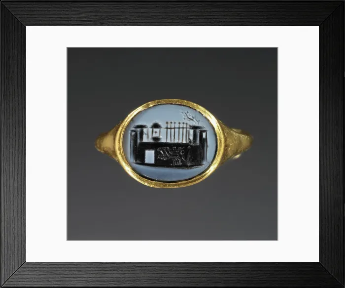 Framed Print : Cameo Gem Inset Into a Hollow Ring, 1st century A.D. Creator: Unknown Framed Print : Cameo Gem Inset Into a Hollow Ring, 1st century A.D. Creator: Unknown