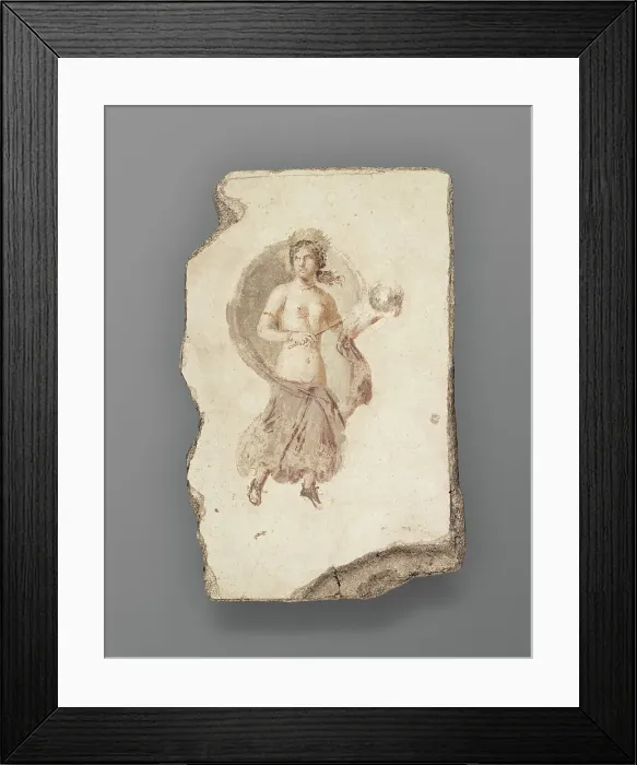 Framed Print : Fresco Depicting Draped Female Holding an Orb and a Wand, 1st century A.D. Creator: Unknown Framed Print : Fresco Depicting Draped Female Holding an Orb and a Wand, 1st century A.D. Creator: Unknown