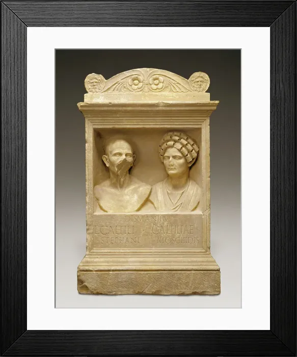 Framed Print : Tomb Altar for Caltilius and Caltilia, A.D. 100-125. Creator: Unknown Framed Print : Tomb Altar for Caltilius and Caltilia, A.D. 100-125. Creator: Unknown