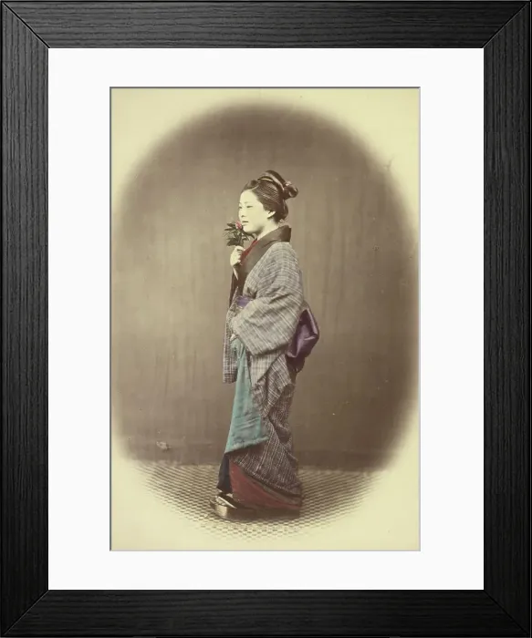 Framed Print : A Young Lady Coming from the Bath, 1866-1867. Creator: Felice Beato Framed Print : A Young Lady Coming from the Bath, 1866-1867. Creator: Felice Beato