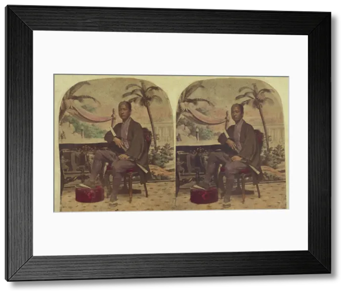 Framed Print : Member of the First Japanese Diplomatic Mission to the United States, negative 1860; print 1860s. Creator: Charles De Forest Fredricks Framed Print : Member of the First Japanese Diplomatic Mission to the United States, negative 1860; print 1860s. Creator: Charles De Forest Fredricks