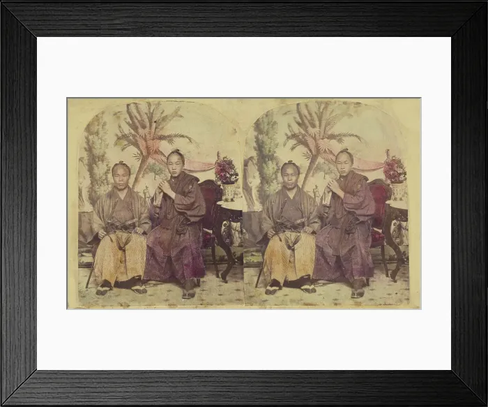Framed Print : Two Members of the First Japanese Diplomatic Mission to the United States... neg 1860. Creator: Charles De Forest Fredricks Framed Print : Two Members of the First Japanese Diplomatic Mission to the United States... neg 1860. Creator: Charles De Forest Fredricks