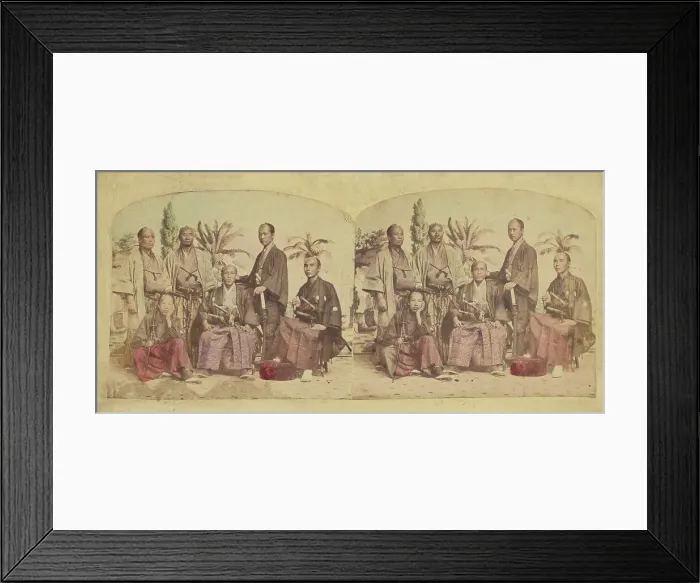 Framed Print : Members of the First Japanese Diplomatic Mission to the United States, negative 1860; print 1860s. Creator: Charles De Forest Fredricks Framed Print : Members of the First Japanese Diplomatic Mission to the United States, negative 1860; print 1860s. Creator: Charles De Forest Fredricks