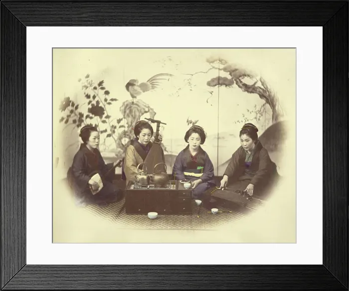 Framed Print : Musical Party, 1866-1867. Creator: Felice Beato Framed Print : Musical Party, 1866-1867. Creator: Felice Beato