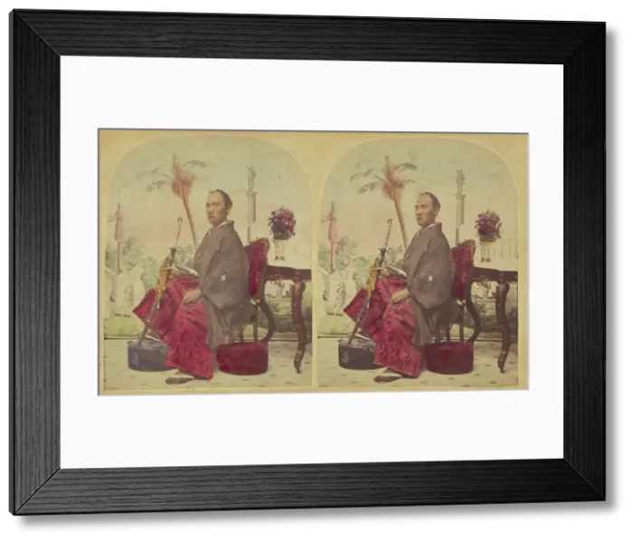 Framed Print : Shiozawa Hikojiro, Member of the First Japanese Diplomatic Mission to the... neg 1860; print 1860s. Creator: Charles De Forest Fredricks Framed Print : Shiozawa Hikojiro, Member of the First Japanese Diplomatic Mission to the... neg 1860; print 1860s. Creator: Charles De Forest Fredricks