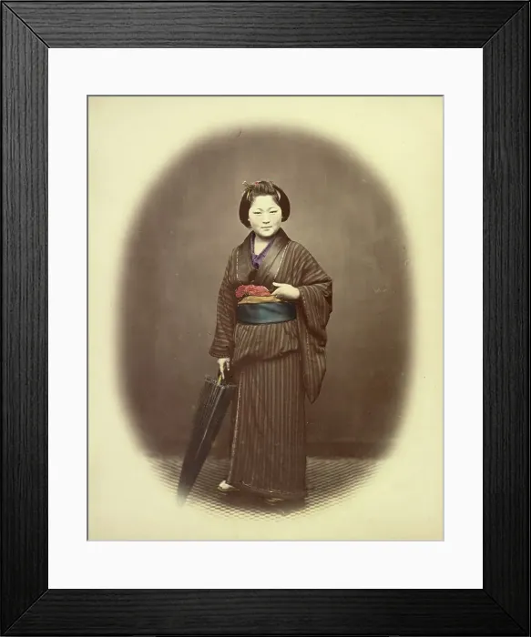 Framed Print : Japanese Girl, 1866-1867. Creator: Felice Beato Framed Print : Japanese Girl, 1866-1867. Creator: Felice Beato