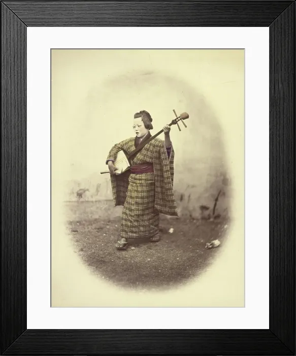 Framed Print : Street Singing Girl, 1866-1867. Creator: Felice Beato Framed Print : Street Singing Girl, 1866-1867. Creator: Felice Beato