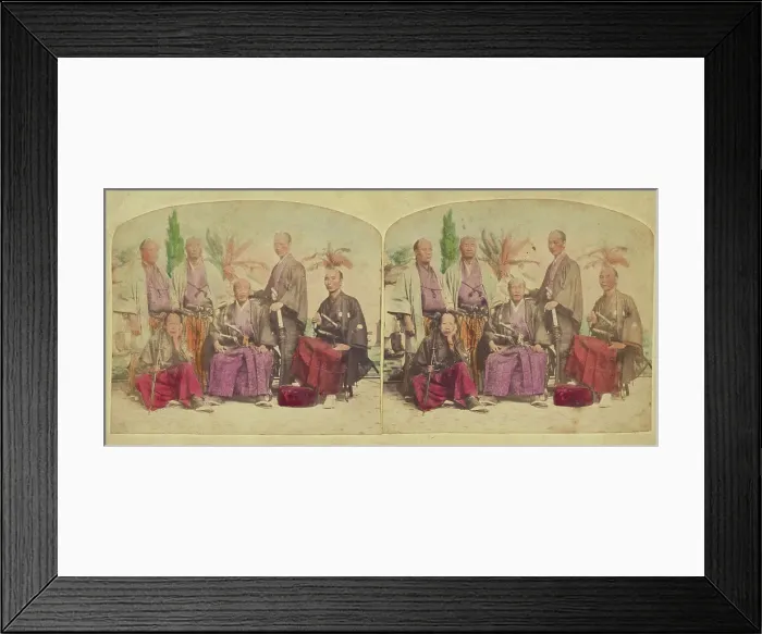 Framed Print : Members of the First Japanese Diplomatic Mission to the United States, negative 1860; print 1860s. Creator: Charles De Forest Fredricks Framed Print : Members of the First Japanese Diplomatic Mission to the United States, negative 1860; print 1860s. Creator: Charles De Forest Fredricks