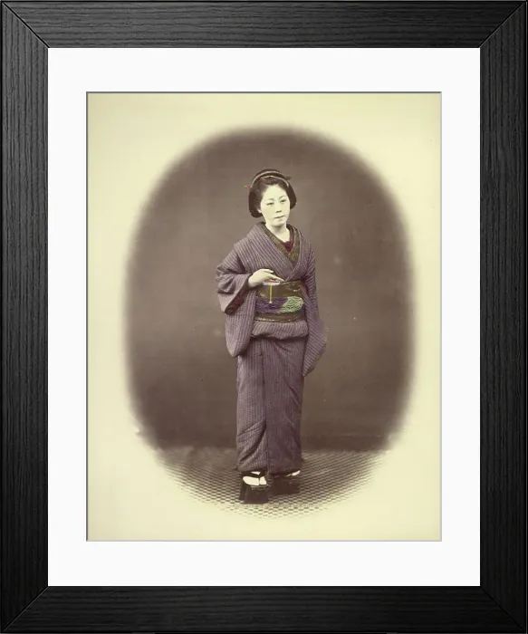 Framed Print : Japanese Officer's Wife, 1866-1867. Creator: Felice Beato Framed Print : Japanese Officer's Wife, 1866-1867. Creator: Felice Beato