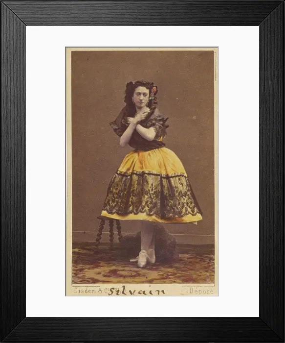Framed Print : Silvain ballerina, 1862-1866. Creator: Disderi & Cie Framed Print : Silvain ballerina, 1862-1866. Creator: Disderi & Cie