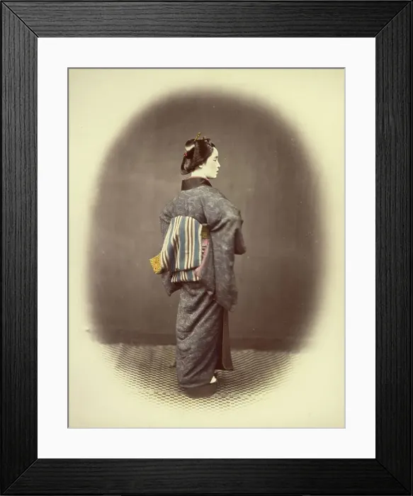 Framed Print : Aristocratic Young Lady, 1866-1867. Creator: Felice Beato Framed Print : Aristocratic Young Lady, 1866-1867. Creator: Felice Beato