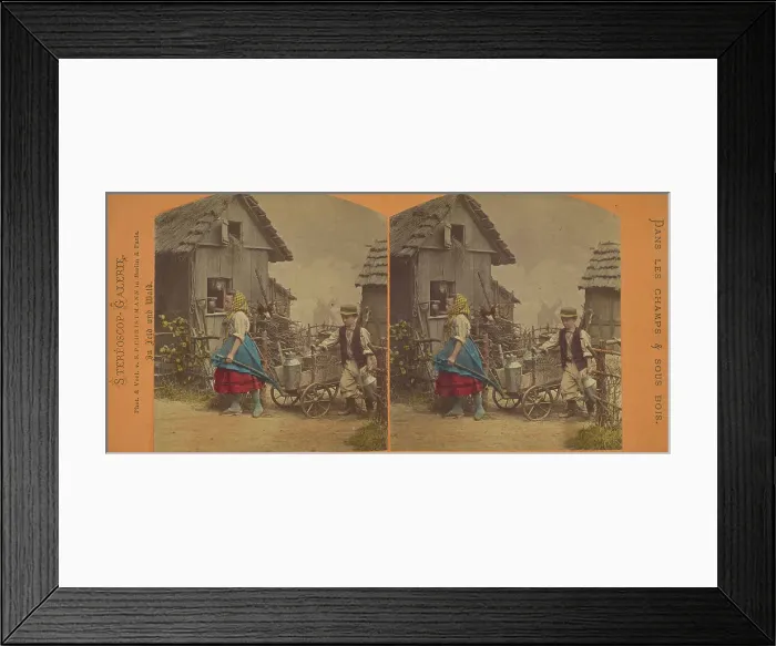 Framed Print : Le depart pour la ville. Aufbruch zur Stadt. about 1865. Creator: S.P. Christmann Framed Print : Le depart pour la ville. Aufbruch zur Stadt. about 1865. Creator: S.P. Christmann