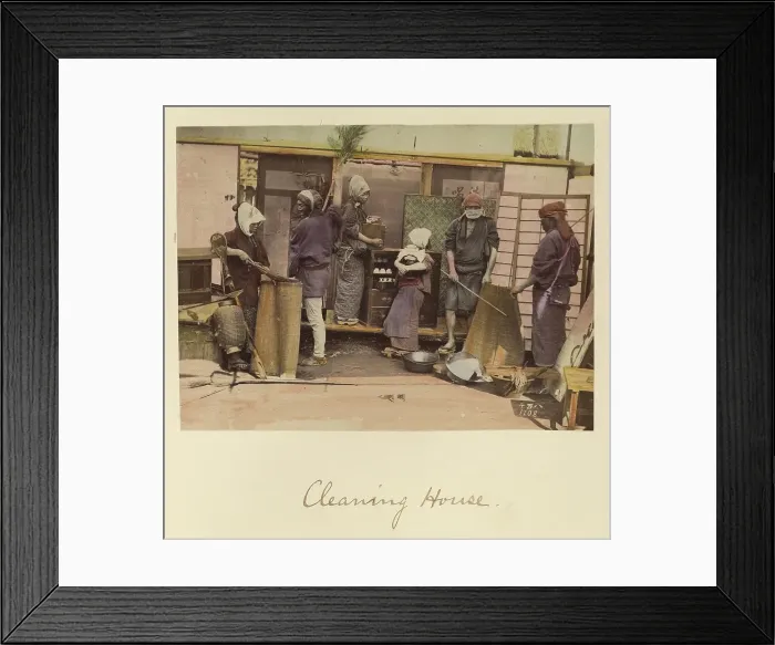 Framed Print : Cleaning House, about 1873-1883. Creator: Shinichi Suzuki I Framed Print : Cleaning House, about 1873-1883. Creator: Shinichi Suzuki I